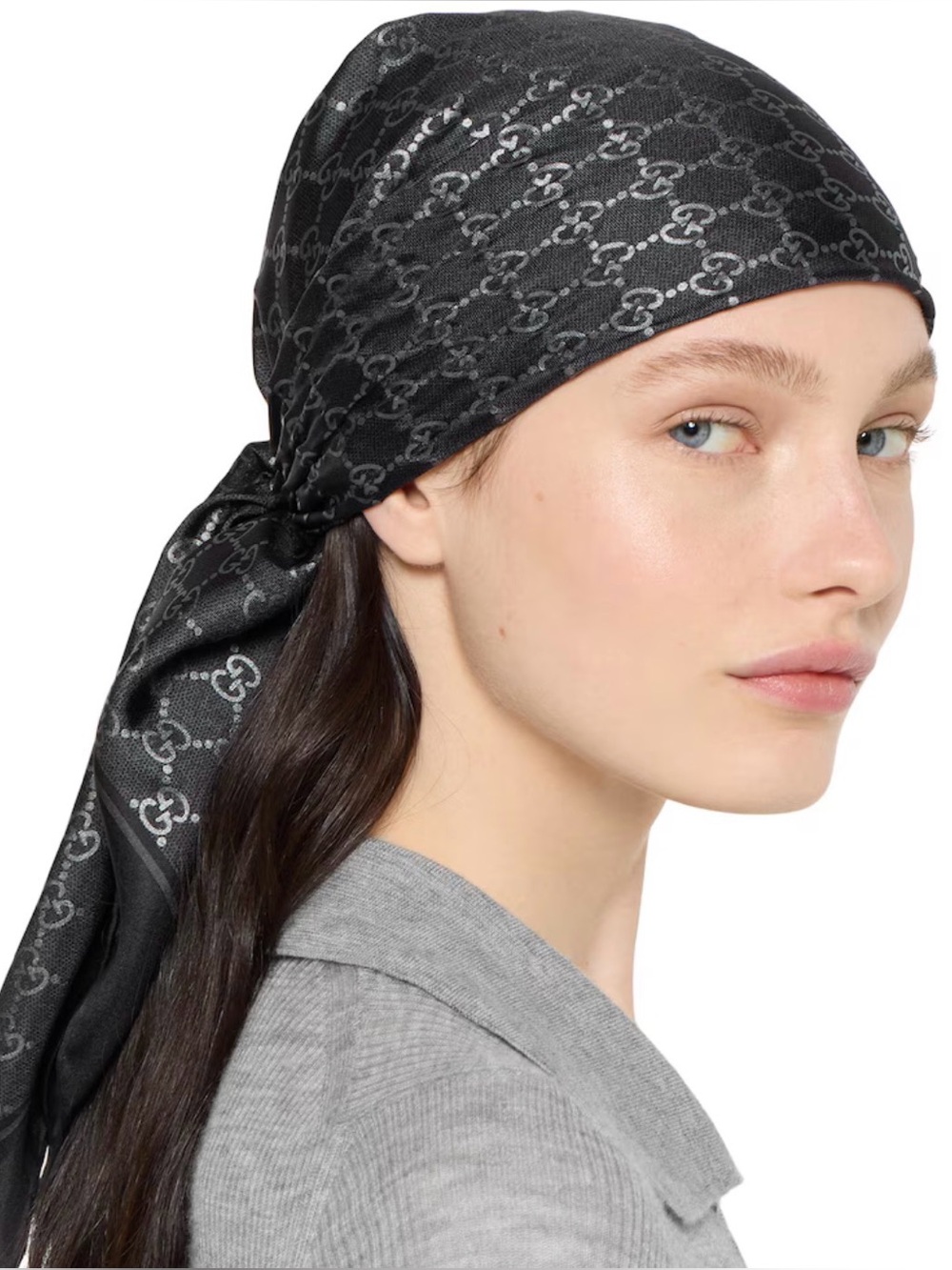 Gucci Laminated printed silk twill carré